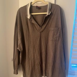 Relaxed fit brown polo